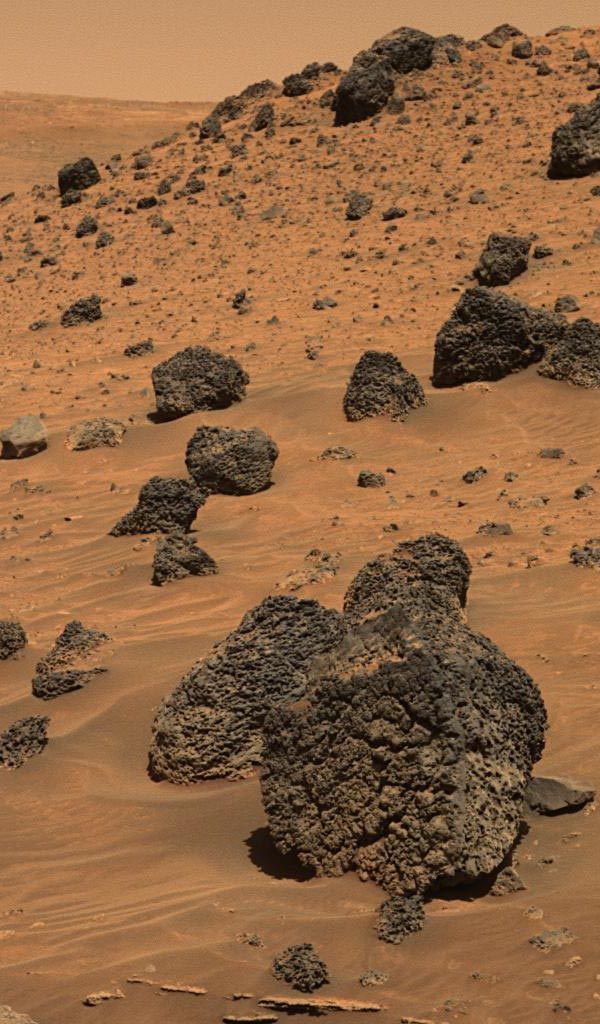 Mars'taki Volkanik Kaya (Gusev Lava rocks)