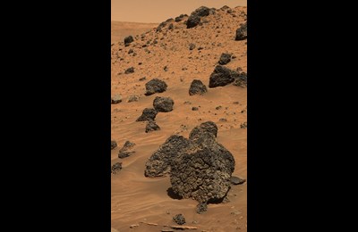 Mars'taki Volkanik Kaya (Gusev Lava rocks)
